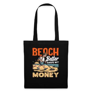 Détecteur de métaux sur la chasse au trésor sur la plage - Sac en tissu - noir - Devant
