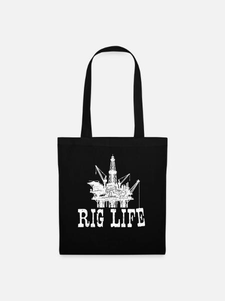 Rig Life Ölfeldarbeiter Roughneck - Stoffbeutel - Schwarz