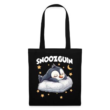 Snoozguin Penguin Pyjama du matin Grognon Lève-toi tard - Sac en tissu - noir - Devant