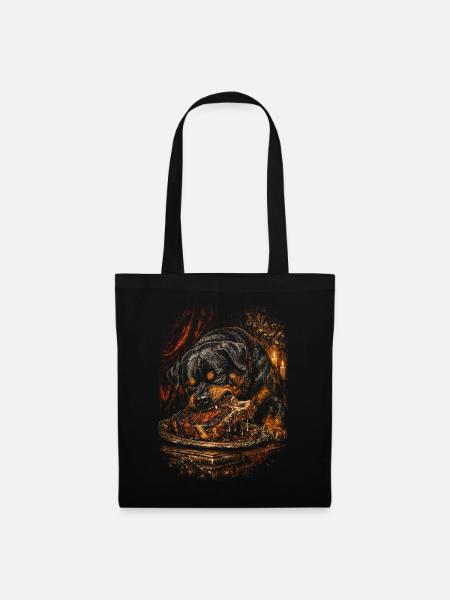 Rottweiler Hund - Stoffbeutel - Schwarz