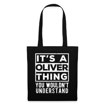 C’est une affaire d’Oliver que tu ne comprendrais pas - Sac en tissu - noir - Devant