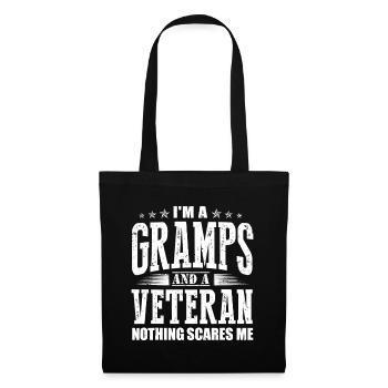 Gramps and Veteran Fearless Motto - Tote Bag - black - Front