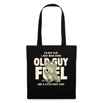 Vieil Vieil Homme Fuel Grenouille Meme Tee - Sac en tissu - noir - Devant