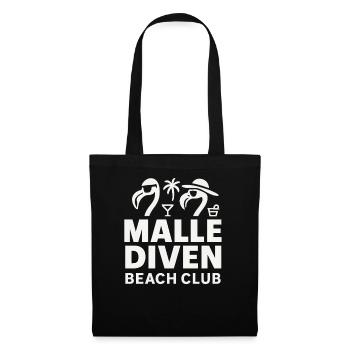 Malle Diven Beach Club Flamingo Mallorca Party - Stoffbeutel - Schwarz - Vorne