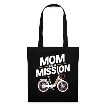 Mom On A Mission Fahrrad Mama - Stoffbeutel - Schwarz - Vorne