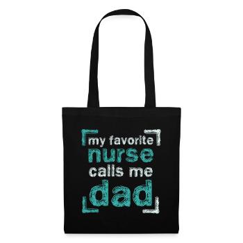 Père fier d’une infirmière - Sac en tissu - noir - Devant