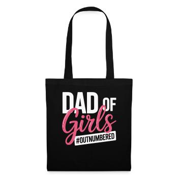 Papa des filles en infériorité numérique Papa fille - Sac en tissu - noir - Devant