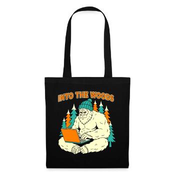 Ordinateur portable Sasquatch dans les bois - Sac en tissu - noir - Devant