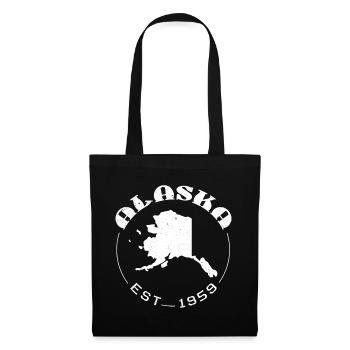 État de l’Alaska Créé en 1959 Rétro Vintage - Sac en tissu - noir - Devant