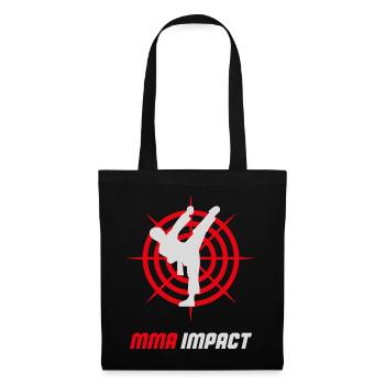 MMA Fight Impact Emblem  - Tote Bag - black - Front