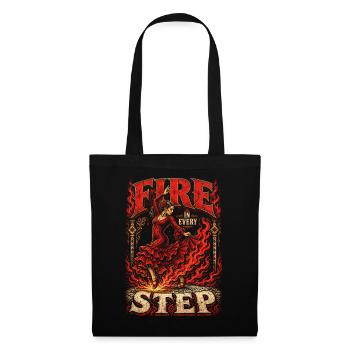 Flamboyant à chaque pas - Sac en tissu - noir - Devant