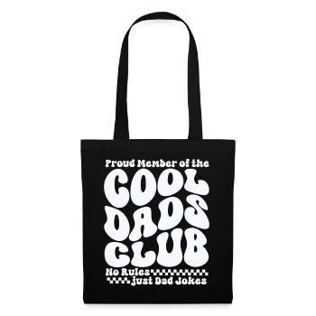 Club des papas cool - Cadeau de la fête des pères des papas - Sac en tissu - noir - Devant