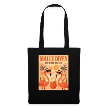 Malle Diven Beach Club Flamingo Mallorca Party - Tote Bag - black - Front