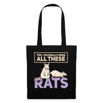 Rat, house rat, rat owner, rat lover - Tote Bag - black - Front