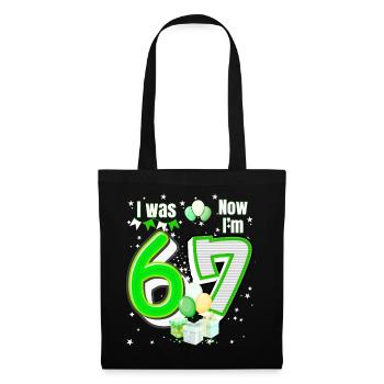 I was 6 Now Im 7 Birthday Shirt Kids 7 Birthday - Sac en tissu - noir - Devant