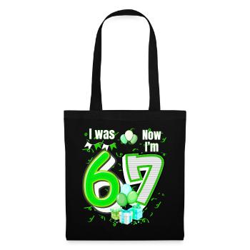 I was 6 Now Im 7 Birthday Shirt Kids 7 Birthday - Tote Bag - black - Front
