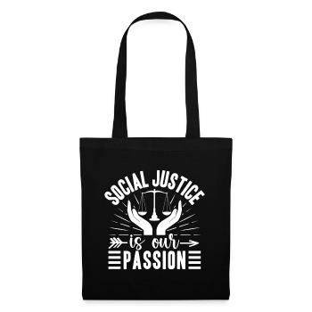 Social Worker Quote Justice Is Our Passion Social - Tote Bag - black - Front