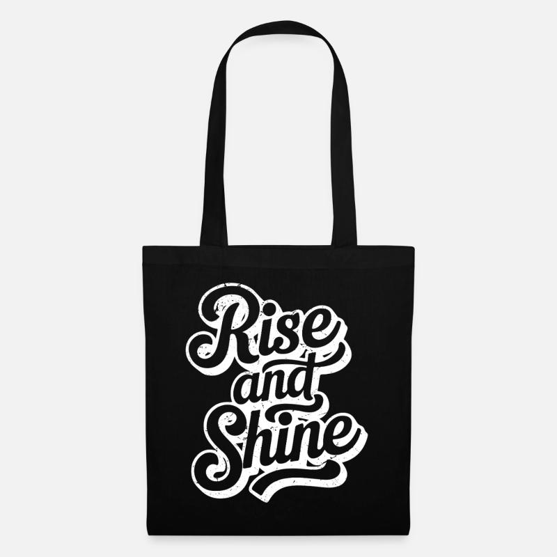 rise and shine - Stoffbeutel - Schwarz