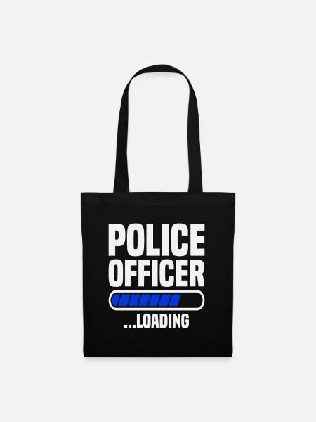 Polizist lädt Polizeischule Graduierter Polizei - Stoffbeutel - Schwarz