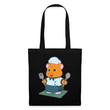 Cuisine de la cuisine pour couverts de hamster - Sac en tissu - noir - Devant