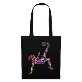 Soccer colorful soccer player girl soccer player - Tote Bag - black - Front