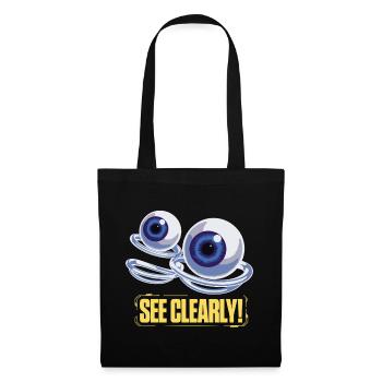 Voir clairement le graphique oculaire - Sac en tissu - noir - Devant