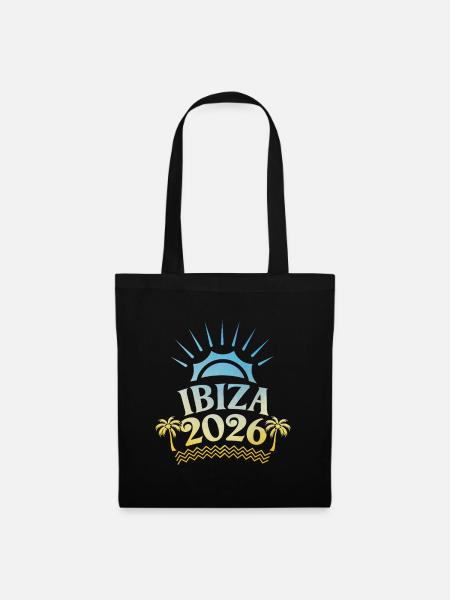 Ibiza 2026 Bunt - Stoffbeutel - Schwarz