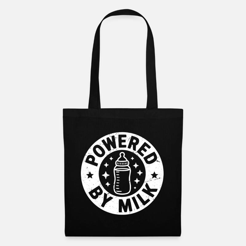 powered by milk - Stoffbeutel - Schwarz
