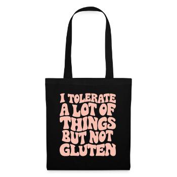 Tolérer beaucoup, mais pas de gluten - Sac en tissu - noir - Devant