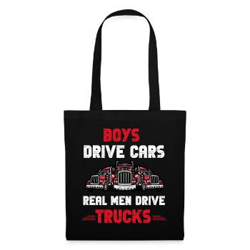 Real Men Trucks - Tote Bag - black - Front