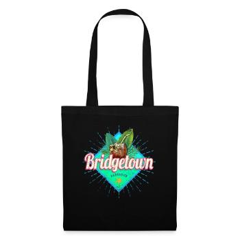 Bridgetown auf Barbados Vintage Karibik Souvenir - Stoffbeutel - Schwarz - Vorne