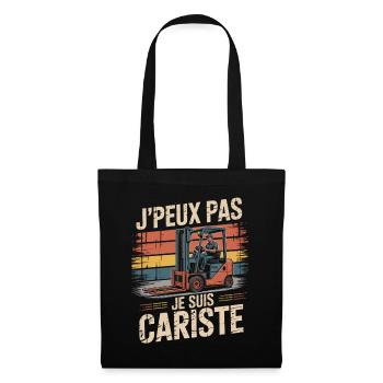 T-Shirt Humour Cadeau Cariste Original Collègues - Sac en tissu - noir - Devant