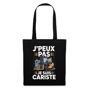 T-Shirt Humour Cariste En Action Cadeau Collègue  - Sac en tissu - noir - Devant