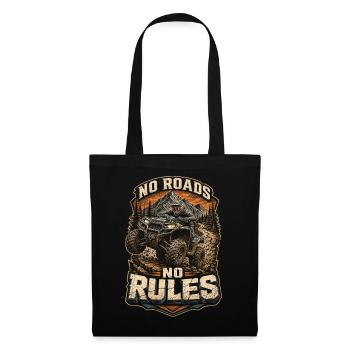 ATV Quad Fahren Quads Quadfahrer No Roads no Rules - Stoffbeutel - Schwarz - Vorne