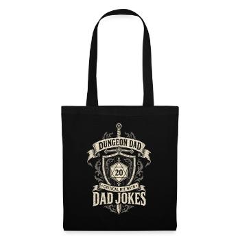 Fantasy Papa Dad Jokes Dice Shirt - Tote Bag - black - Front