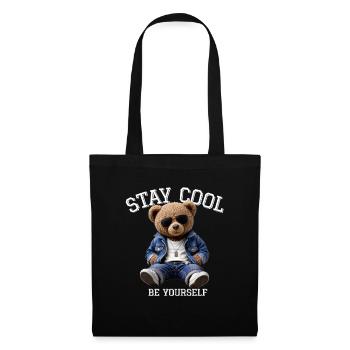 Stay Cool Be Yourself Teddy - Stoffbeutel - Schwarz - Vorne