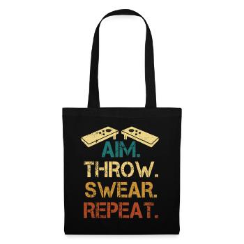 Aim Throw Wear Repeat Tee - Tote Bag - black - Front