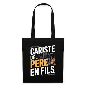 T-Shirt Cariste Père En Fils Original - Sac en tissu - noir - Devant