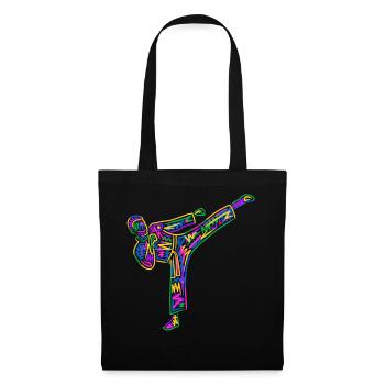 Taekwondo Martial Arts Colorful Men's Kids Karate - Tote Bag - black - Front