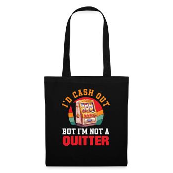 Don't Give Up Retro Casino Slot Machine Gambling - Tote Bag - black - Front