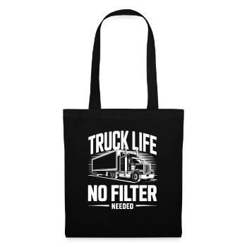 No Road No Problems Truck Fahrer Berufskraftfahrer - Stoffbeutel - Schwarz - Vorne