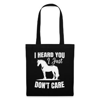  Percheron I hear you Horse Riding Equestrian - Tote Bag - black - Front