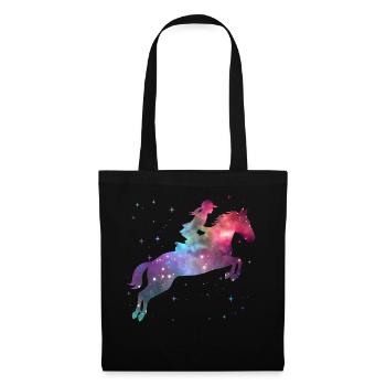 Horse Riding Rider Space Girl Horses - Tote Bag - black - Front