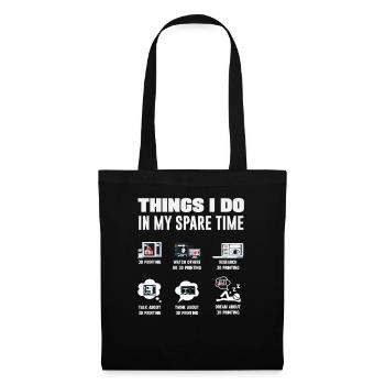 Choses que je fais pendant mon temps libre : impression 3D - Sac en tissu - noir - Devant
