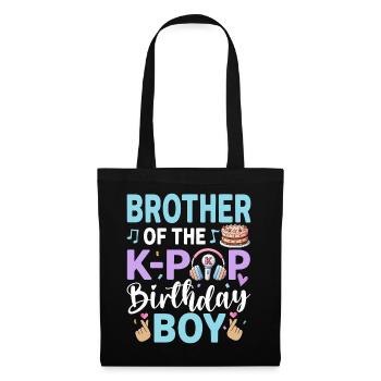 Frère du garçon anniversaire K-Pop - Sac en tissu - noir - Devant