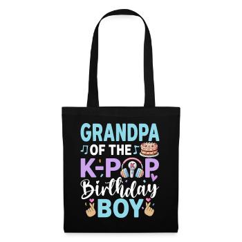 Grandpa of The K-Pop Birthday Boy - Stoffbeutel - Schwarz - Vorne