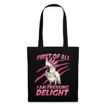 Crested cockatoo exotic bird parrot holder - Tote Bag - black - Front