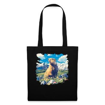 Marmottes Marmotte - Sac en tissu - noir - Devant