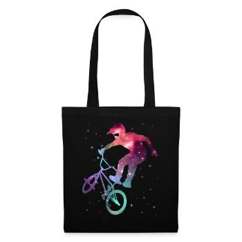 BMX Bike Space Boys Bike BMX Kids - Tote Bag - black - Front