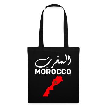 Morocco Graphic Funny Morocco Nation Flag Morocco - Sac en tissu - noir - Devant